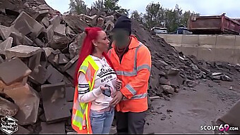 German Redhead Teen Gets Seduced By A Strange Worker In An Outdoor Bareback Encounter