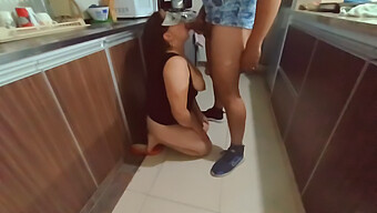 Indian Mature Slutty Cousin Fucks Her Favorite Cousin In The Kitchen