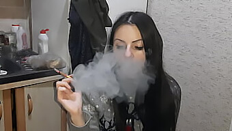 Homemade Video Of My Girlfriend Indulging In Lesbian Cunnilingus And Smoking While I'M With Another Girl