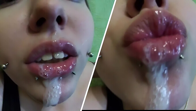 A Russian Beauty Gives A Deepthroat Blowjob And Swallows Cum From Santa Before Christmas