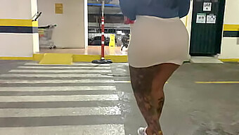 A Hidden Camera Captures A Latina Woman'S Public Self-Pleasure In A Parking Lot