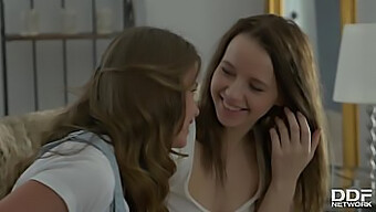 Two European Teenage Girls Indulge In Mutual Pleasure