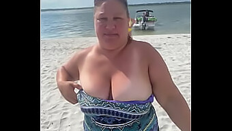 Duca Wife, A Busty Bbw, Exposes Her Ample Bosom In A Public Setting