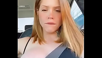 Barefoot Babe Exposes Herself While Driving In Public