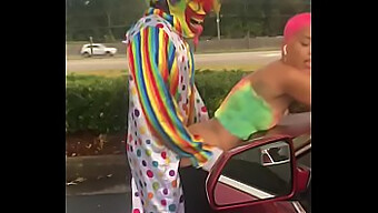 Jasamine Banks Gets Drilled By A Clown On The Highway